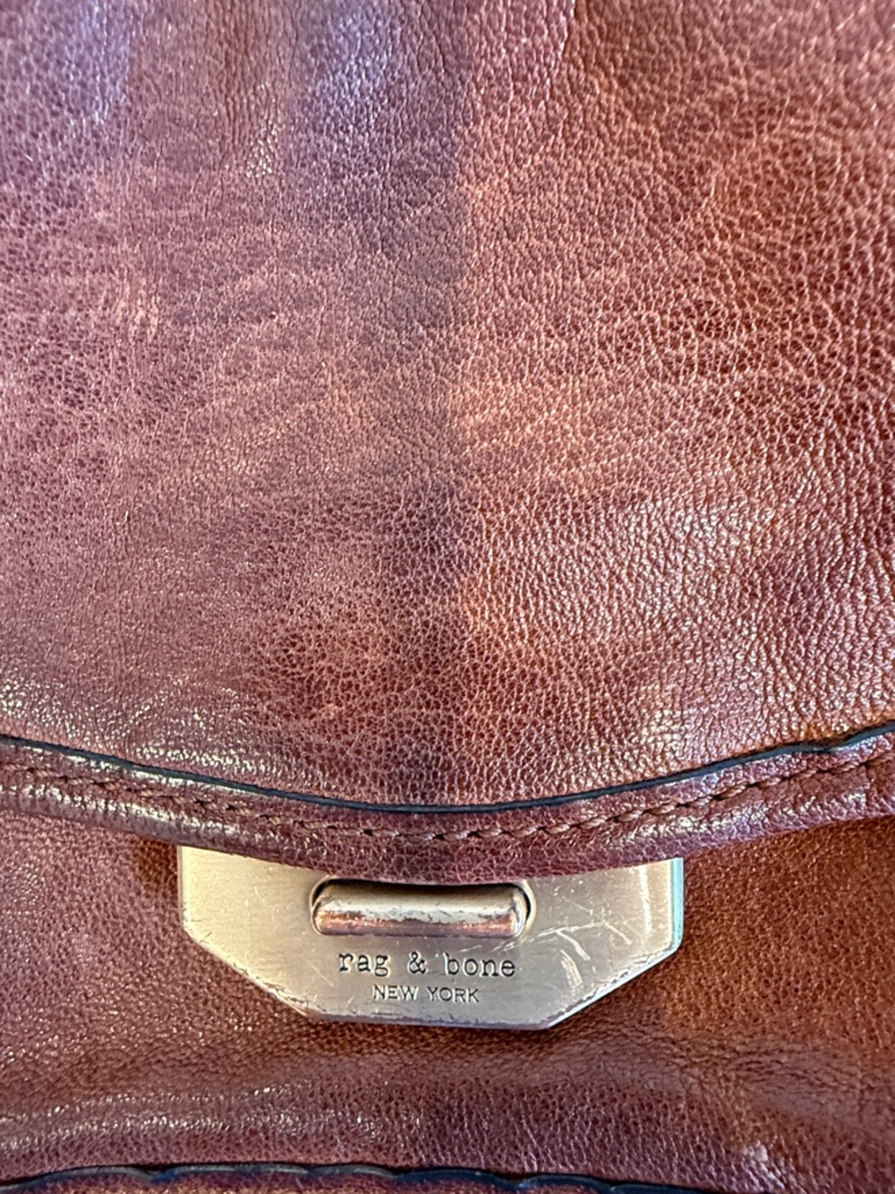 rag & bone Large Brown Leather Hobo Shoulder Bag - Picture 3 of 8